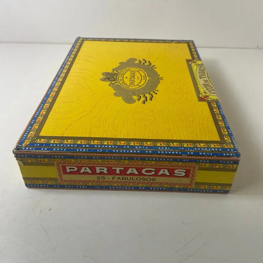 Partagas Cigar Box Only Empty Wood Collectible 10 3/4